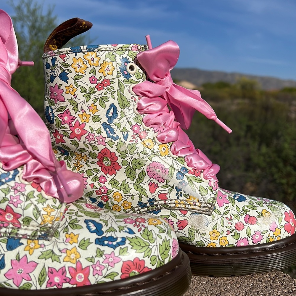 Dr. Martens Liberty Floral Colorful Leather Boots - Picture 10 of 17